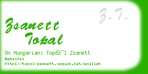 zsanett topal business card